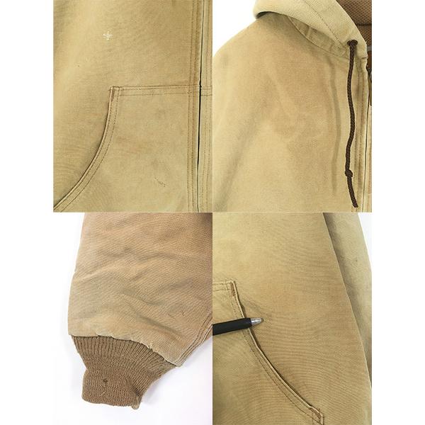 古着 80s USA製 Carhartt 裏地 メッシュ フェード ブラウン ダック