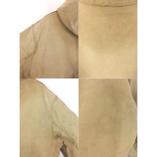 古着 80s USA製 Carhartt 裏地 メッシュ フェード ブラウン ダック