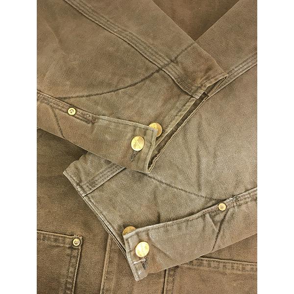 古着 90s USA製 Carhartt 裏地 ストライプ ブランケット ダーク