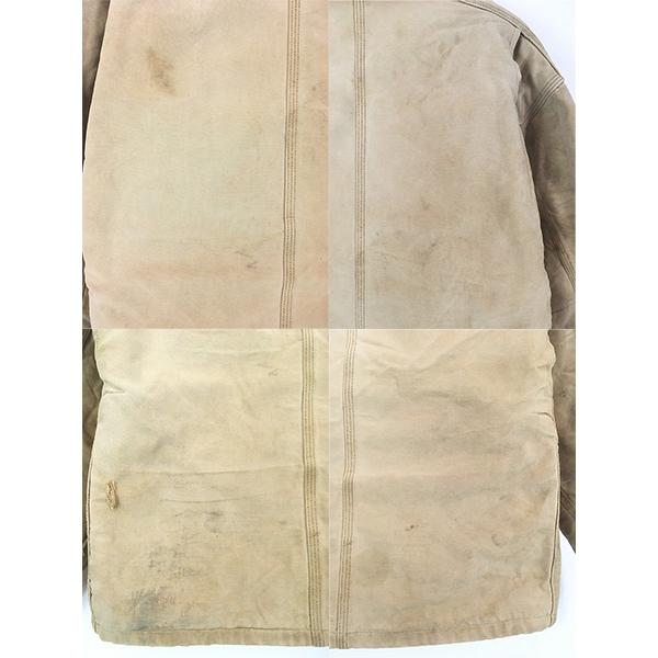 古着 80s- Carhartt 裏地 ストライプ ブランケット ブラウン ダック