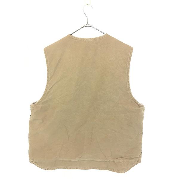 古着 10s Carhartt 裏ボア FRB フロンティア ブラウン ダック Vネック