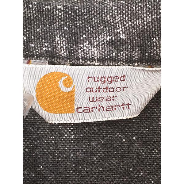 古着 80s- Carhartt 襟コーデュロイ ケミカル ブリーチ グレー ダック