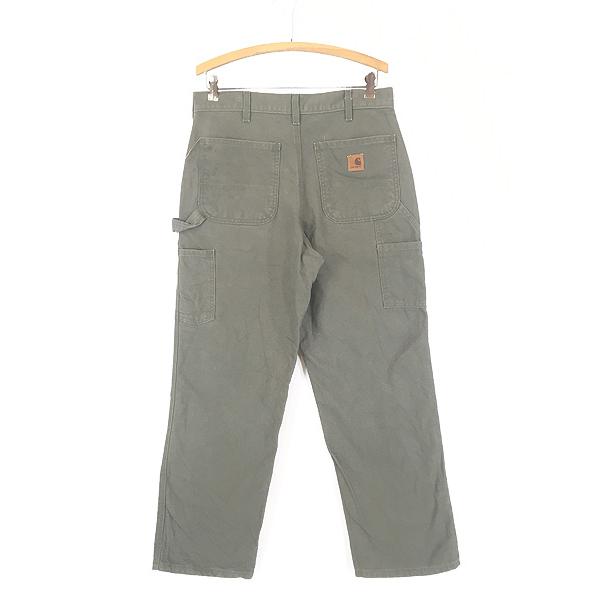 古着 10s Carhartt MOS モスグリーン ダック ペインター ワーク パンツ