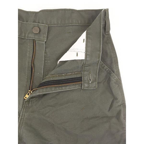 古着 10s Carhartt MOS モスグリーン ダック ペインター ワーク パンツ W32 L30 古着 10s Carhartt MOS モスグリーン ダック ペインター ワーク パンツ