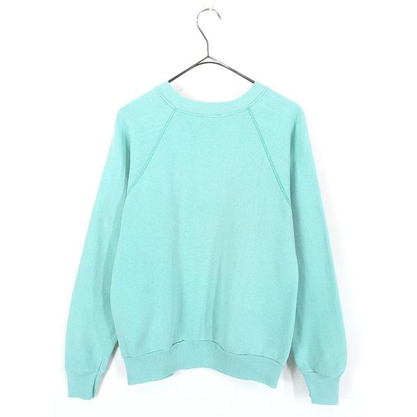 古着 80s Disney Mickey ミッキー スウェット トレーナー ターコイズ S