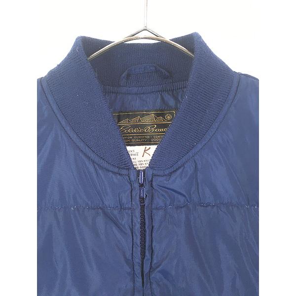 古着 80s Eddie Bauer 軽量 ナイロン シェル ボリューム ダウン ベスト
