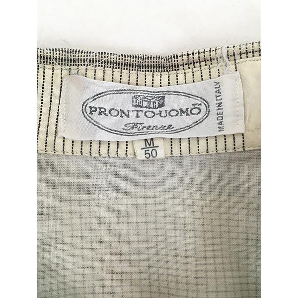 90s ITALY製 PRONTO-UOMO ツータックスラックス ヴィンテージ 古着 90s Italy製 Pronto Uomo ブラック × ホワイト チェック コットン