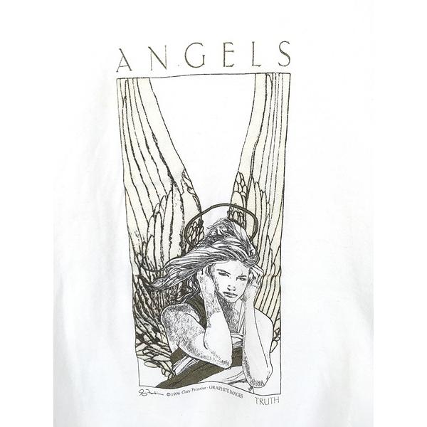 古着 90s USA製 Gary Frontier 「ANGELS」 天使 エンジェル ラメ 