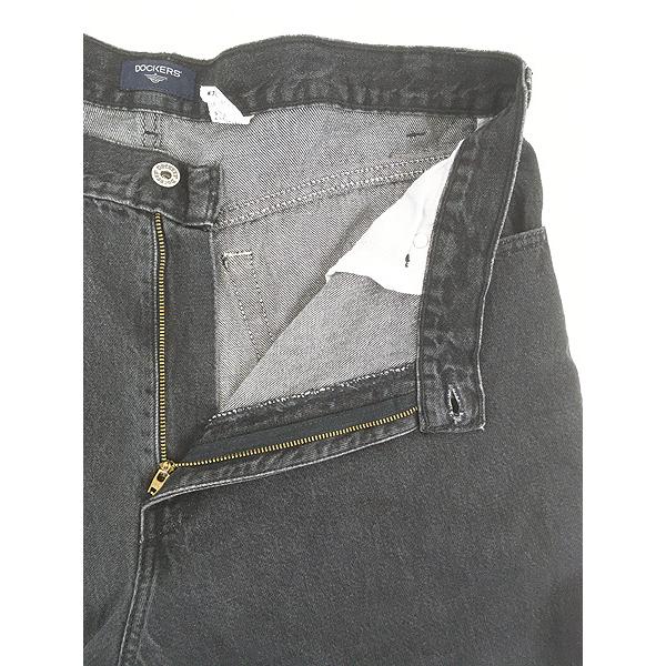古着 00s Dockers 534-1285 先染め ブラック デニム パンツ ジーンズ