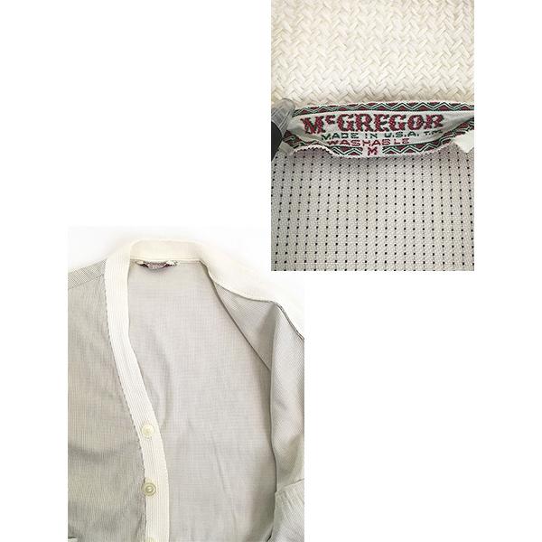 古着 50s USA製 McGREGOR ドット ストライプ コットンサテン