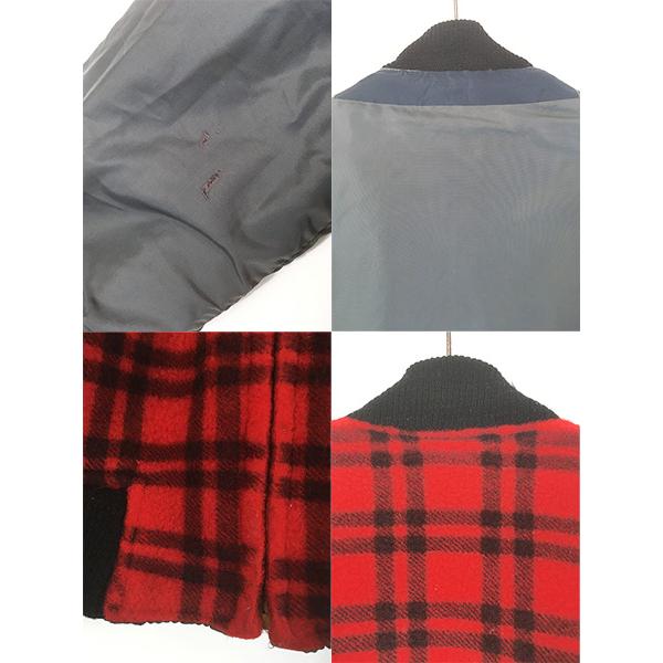 古着 50s USA製 McGREGOR ブラック×レッド チェック フリース リバーシブル ジャケット 36 古着 50s USA製 McGREGOR ブラック×レッド チェック フリース