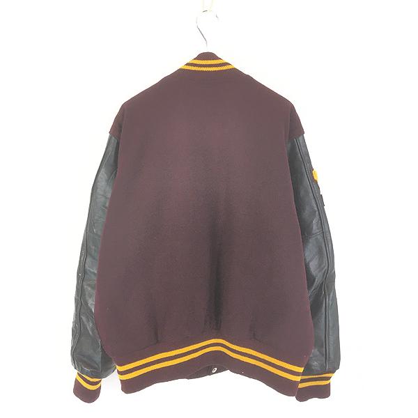 古着 60s SPORT KING 本革 レザー × メルトン ウール スタジアム