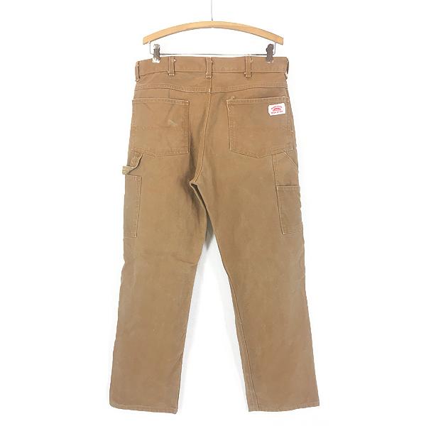 古着 90s USA製 ROUND HOUSE ブラウン ダック Wニー ワーク ペインター