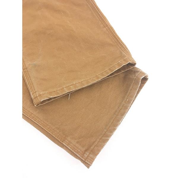 90's ROUND HOUSE ダブルニー ワークパンツ USA W32 古着 90s USA製 ROUND HOUSE ブラウン ダック Wニー ワーク ペインター