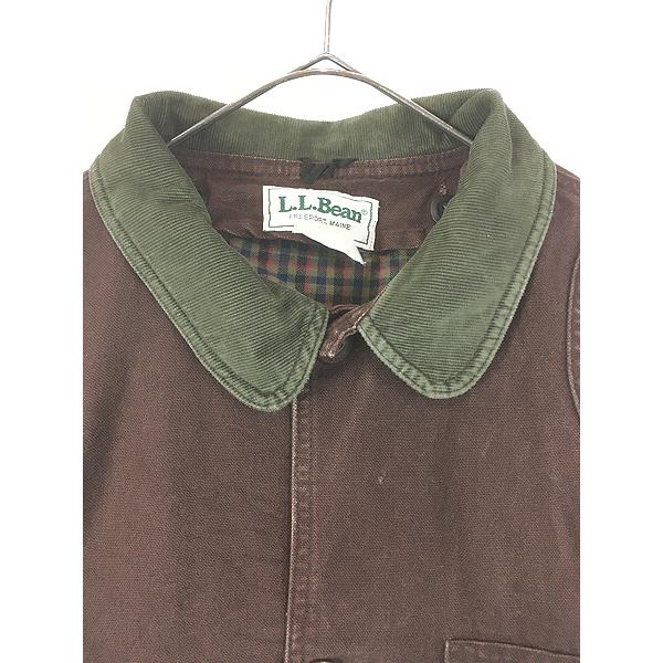 80s LL Beanライナー付ダック地ハンティングカバーオールジャケット 90s L.L.Bean ハンティングジャケット カバーオール ダック生地 レア