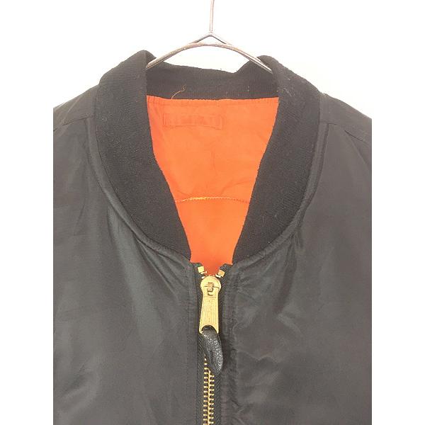 80s cwu-45p 短丈 中綿フライトジャケット ブラック オレンジ y2k CAHLUMN/3M Reflector Patch Magazine Pocket Flight Jacket “CWUｰ45P