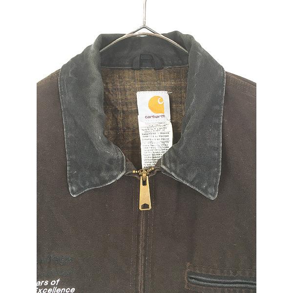 古着 10s Carhartt 裏地 チェック ブランケット DKB ダークブラウン