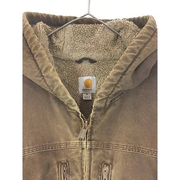 古着 10s Carhartt 裏ボア DKB ダークブラウン ダック サンドストーン
