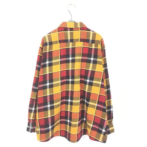 古着 70s USA製 Bellcraft イエロー × レッド ブラック チェック