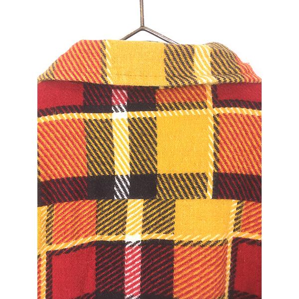 古着 70s USA製 Bellcraft イエロー × レッド ブラック チェック