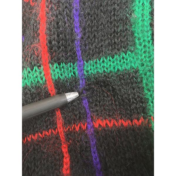 古着 90s White Wheeler & Martha ネオン チェック ブラック シャギー