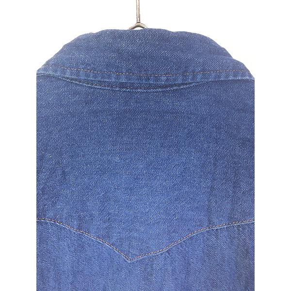 古着 80s USA製 Wrangler 70127MW 濃紺 ブルー デニム ウエスタン