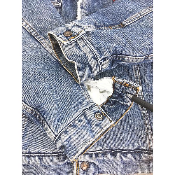 古着 90s Levi's 70609-4891 ハンド ポケット付 ブルー デニム ボア