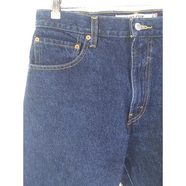 古着 00s Levi's 517-0216 濃紺 ブルー デニム ブーツカット パンツ