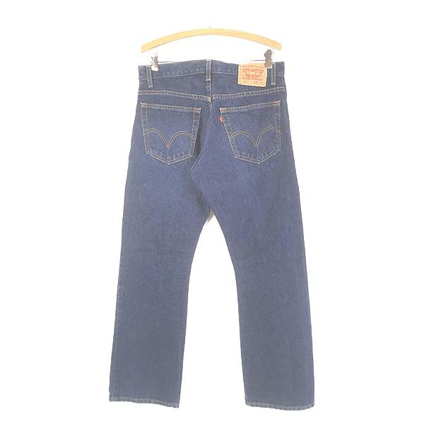 古着 00s Levi's 517-0216 濃紺 ブルー デニム ブーツカット パンツ