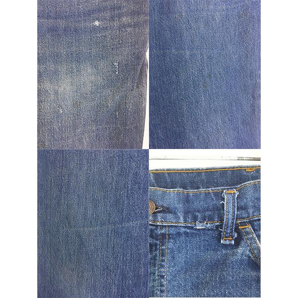 古着 70s Levi's 646-0217 濃紺 インディゴ デニム フレア パンツ