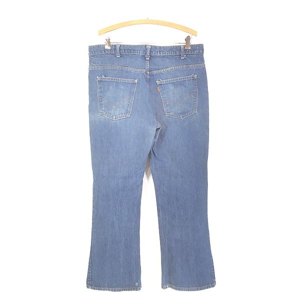 古着 70s Levi's 646-0217 濃紺 インディゴ デニム フレア パンツ
