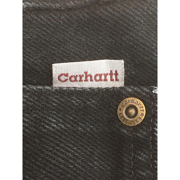 古着 00s Carhartt BLK ブラック デニム パンツ ストレート W33 L31