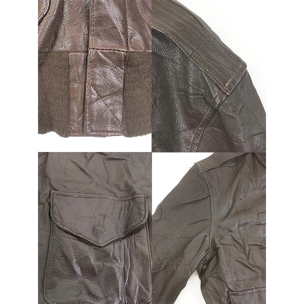 古着 90s USA製 Cooper Type A-2 「1945-1995 WW2」 本革 ゴートスキン