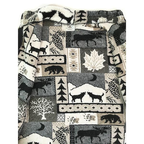 古着 90s USA製 BLACK MOUNTAIN シカ オオカミ クマ マルチ アニマル