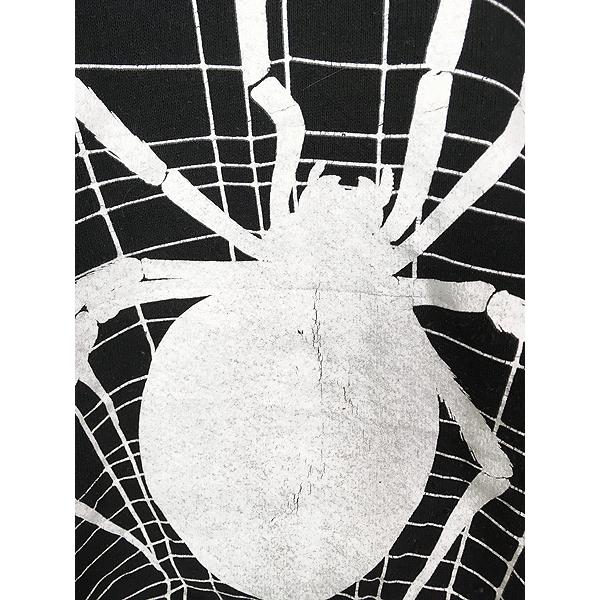 古着 90s USA製 クモの巣 スパイダー ウェブ 蓄光 マルチ スウェット