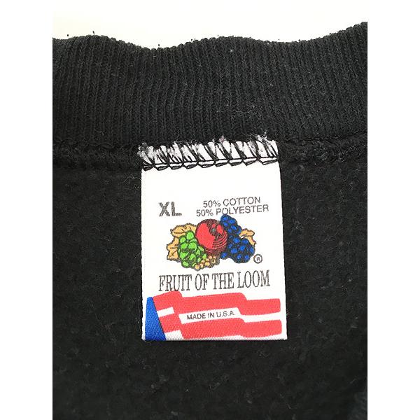 古着 90s USA製 クモの巣 スパイダー ウェブ 蓄光 マルチ スウェット