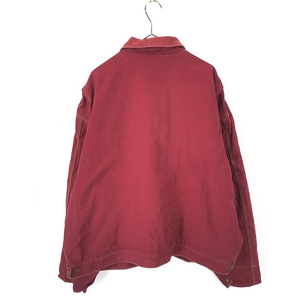 古着 90s GAP 襟コーデュロイ ブランケット ライナー レッド ダック