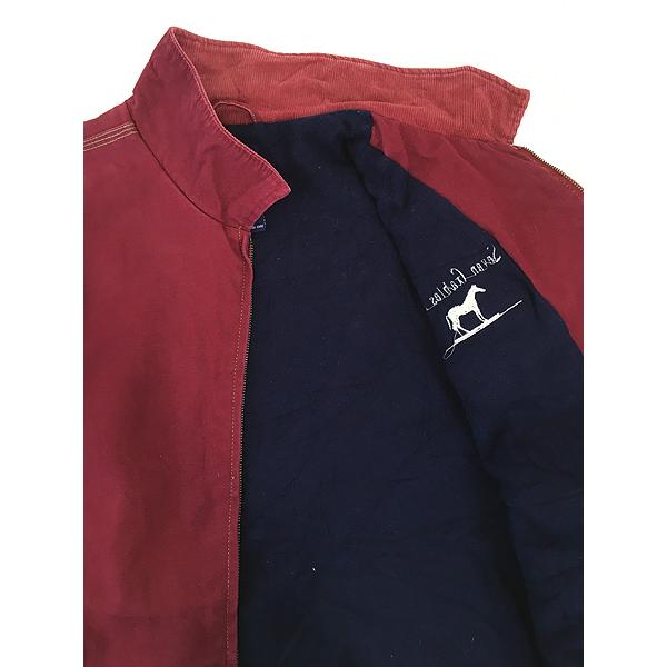 古着 90s GAP 襟コーデュロイ ブランケット ライナー レッド ダック