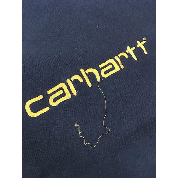 古着 80s USA製 Carhartt BIG ロゴ 刺しゅう リバース タイプ