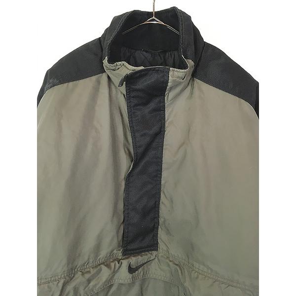 古着 90s NIKE BIG スウォッシュ パデット プルオーバー ジャケット