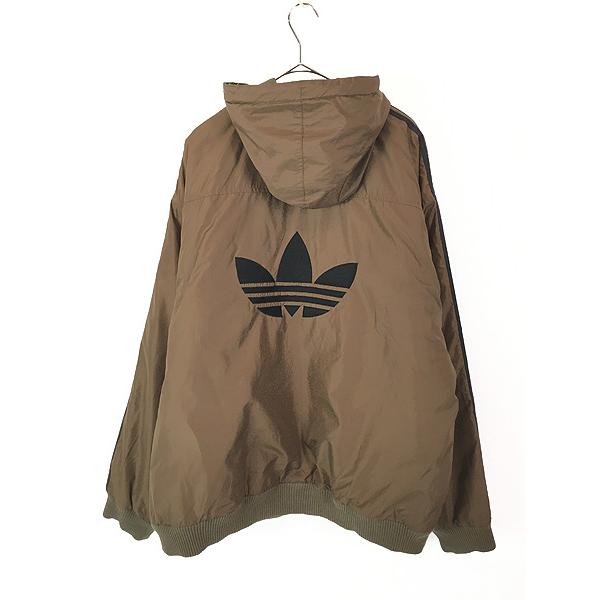 古着 00s adidas 3ライン トレフォイル エナメル パッチ パデット