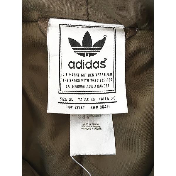 古着 00s adidas 3ライン トレフォイル エナメル パッチ パデット