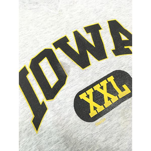 古着 90s USA製 Russell 「IOWA」 カプセル カレッジ 前V スウェット