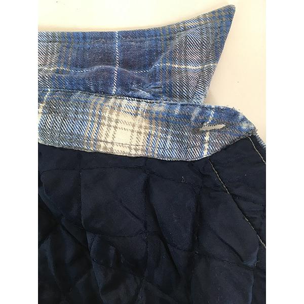 古着 80s Huntng Club ブルー オンブレ シャドー チェック パデッド