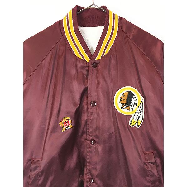 古着 90s NFL Washington Redskins レッドスキンズ 光沢 サテン 
