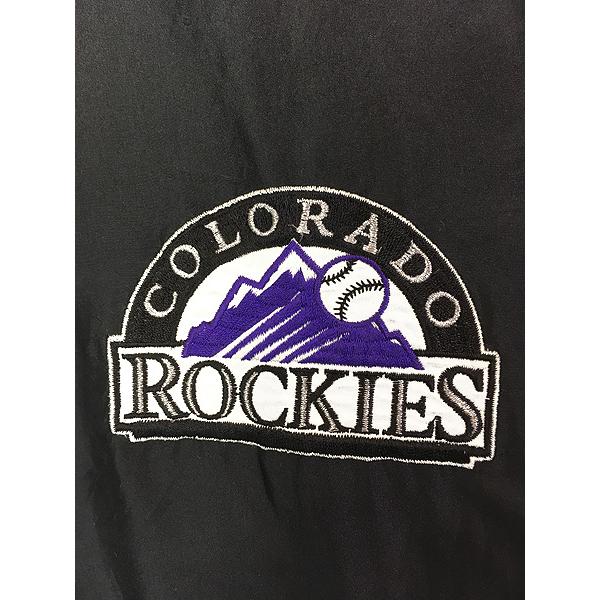 古着 90s MLB Colorado Rockies ロッキーズ シルク ジャケット