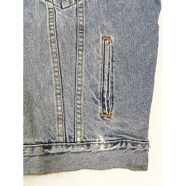 古着 90s USA製 Levi's 75558-0325 コーデュロイ襟 ブルー デニム