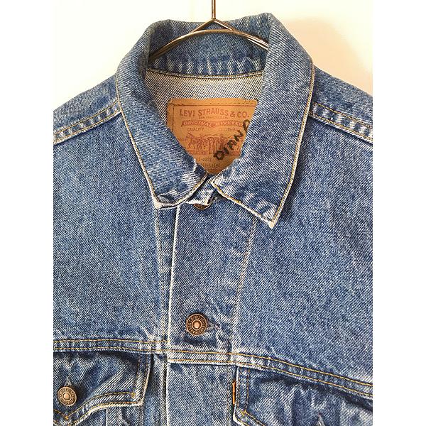 古着 80s 製 Levi's 75505-0212 4thタイプ ブルー デニム トラッカー ジャケット Gジャン 38 古着 80s Canada製 Levi's 75505-0212 4thタイプ ブルー デニム