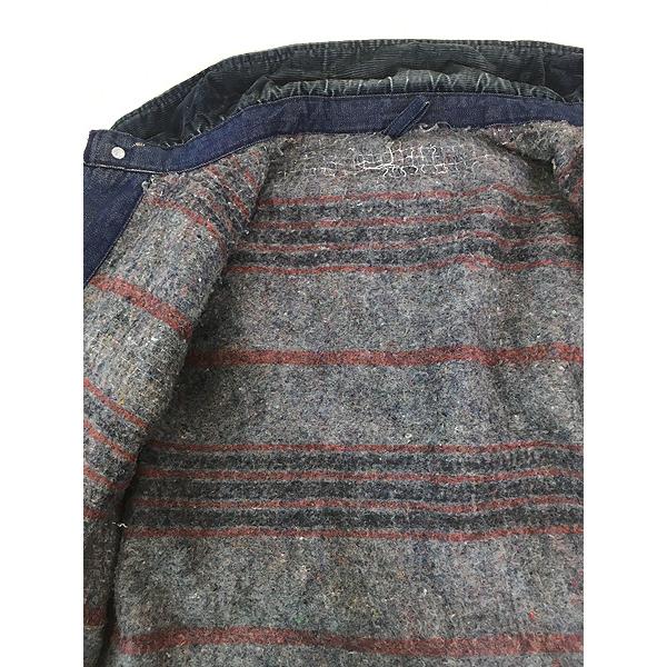 60s 濃紺 HEAVY DUTY デニムジャケット ブランケットライナー 44 60s Burlington デニム カバーオールジャケット【L】ブランケット