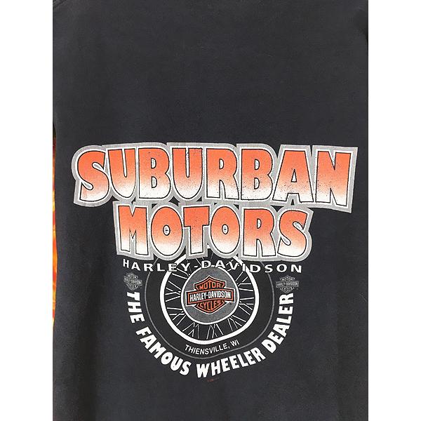 古着 00s USA製 HARLEY DAVIDSON ファイヤー バー&シールド タイダイ